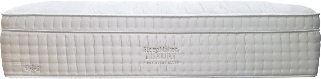 SleepMaker Luxury mattress on a white background