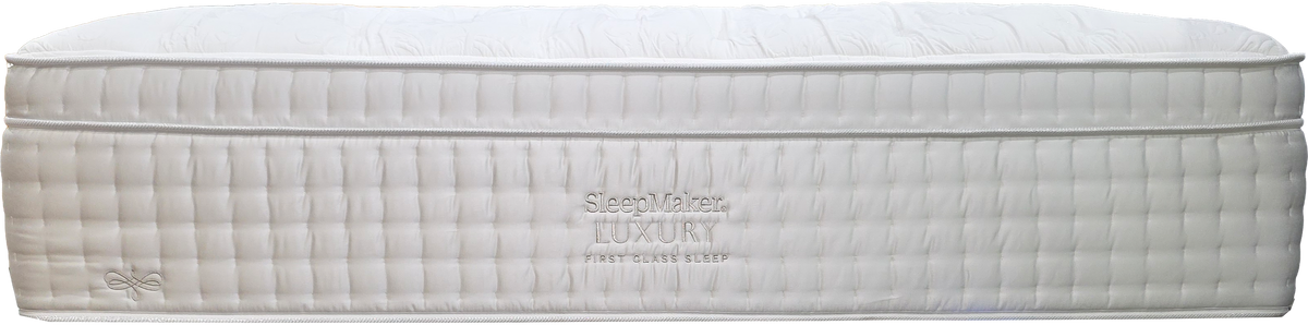 SleepMaker Luxury mattress on a white background